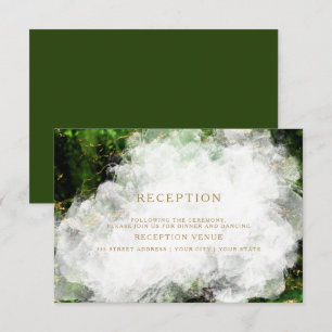 Invitation Cristal d'émeraude abstrait et étonnant d'agate 