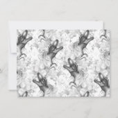 Invitation Cristal Dinocorn | Baby shower monochrome argenté (Dos)