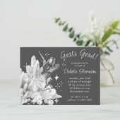 Invitation Cristal Dinocorn | Silver Grey Graduation virtuell (Debout devant)