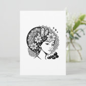 Invitation Cristal Florale du Mandala Féminin Divi (Debout devant)