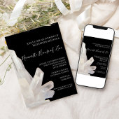 Invitation Cristaux blanches sur la méditation noire / Atelie