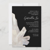 Invitation Cristaux blancs sur Fête des mariées noire (Devant)