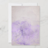 Invitation Cristaux d'améthyste violette à l'aquarelle (Dos)