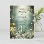 Invitation Cristaux magiques Mariages de la forêt d'Émeraude  (Debout devant)