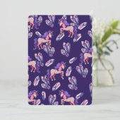 Invitation Cristaux Unicorne fête d'anniversaire (Debout devant)