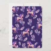 Invitation Cristaux Unicorne fête d'anniversaire (Devant)