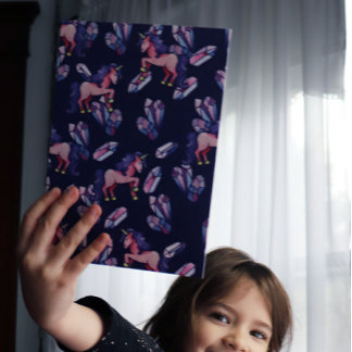 Invitation Cristaux Unicorne fête d'anniversaire