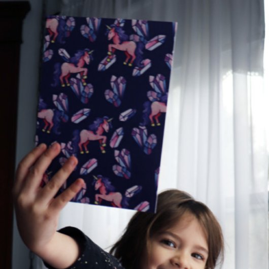 Invitation Cristaux Unicorne fête d'anniversaire