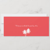 Invitation Croatie Boaring Pass Turquoise et corail (Dos)