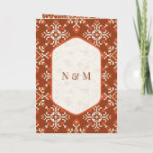 Invitation Crochet orange tout en un Mariage sikh (Dos)