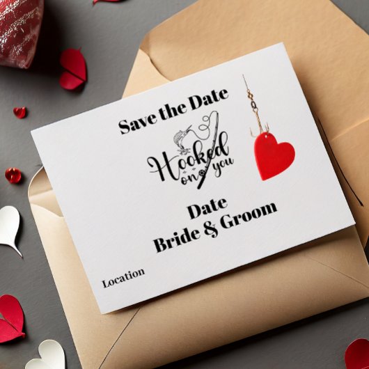 Invitation Crochet sur vous pour la pêche Mariage save the da