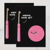 Invitation Crochet Wanna Crochet Crochet Fil Crochet Crochet (Devant / Derrière)