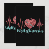 Invitation Crochet Womens Crochet Whisper Crochet Heartbeat (Devant / Derrière)