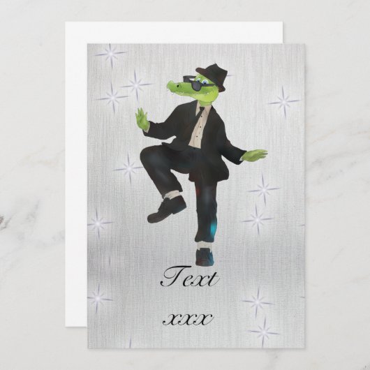 Invitation Crocodile (Devant / Derrière)