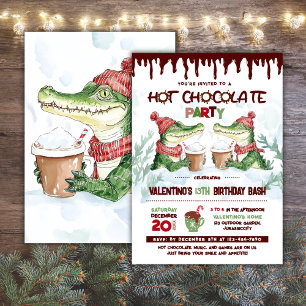 Invitation Crocodile Hot Chocolate Party Anniversaire Invitat