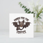 Invitation Crocs Halloween effrayants pour la caféine du café (Debout devant)