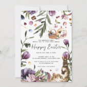 Invitation Crocus | Pique-nique de Pâques et chasse aux oeufs (Devant)