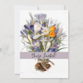 Invitation Crocus Spring Flower Botanique Floral Art (Devant)