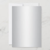 Invitation croisé bleu argenté de garçon de (Dos)