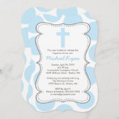 Invitation croisée Baptême des Pois bleus (Devant / Derrière)