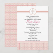 Invitation croisée Carré rose (Devant / Derrière)