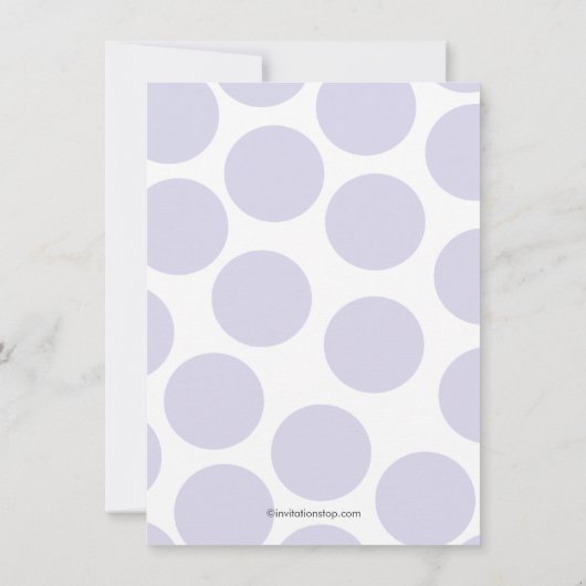 Invitation croisée de baptême de Pois mous (Dos)