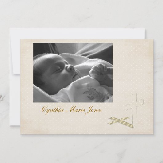 Invitation croisée de Crème de Christening (Devant)