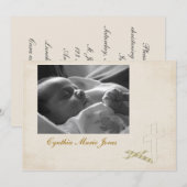 Invitation croisée de Crème de Christening (Devant / Derrière)