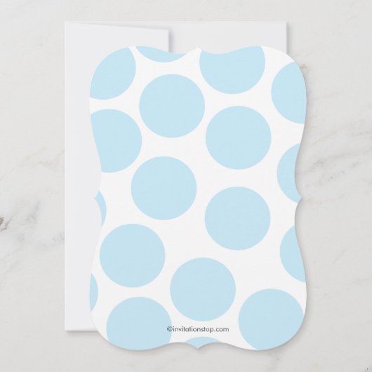 Invitation croisée des Pois bleus Cute (Dos)