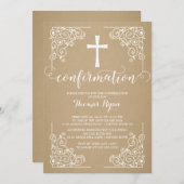 Invitation croisée moderne de confirmation de (Devant / Derrière)