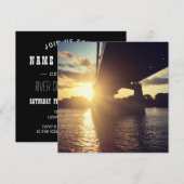 Invitation croisière au coucher du soleil sur le fleuve missi (Devant / Derrière)