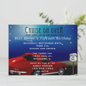 Invitation Croisière classique de voiture dessus au-dessus (Debout devant)