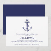 Invitation Croisière en bateau à thème nautique avec dîner  (Devant / Derrière)