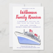 Invitation Croisière Famille Réunion Vacances au Paradis (Devant)