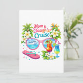 Invitation Croisière mère fille vacances tropicales (Debout devant)