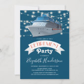 Invitation Croisière pour une fête de retraite | Paquebot (Devant)