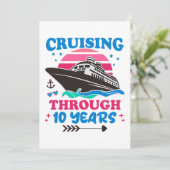 Invitation Croisière Sur 10 Ans Mariage (Debout devant)