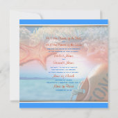 Invitation Croisière tropicale mariage sur le thème de la pla (Dos)