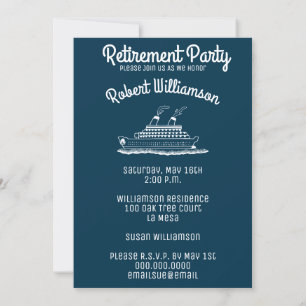 Invitation Croisière Vers La Retraite Bleue Parti Simple Mode