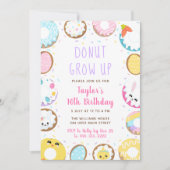 Invitation Croissance de beignes à la fête d'anniversaire de (Devant)