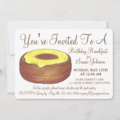 Invitation Croissant congelé Donut Doughnut Petit déjeuner Br (Devant)