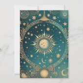 Invitation Croissant de Lune en Or Céleste (Dos)
