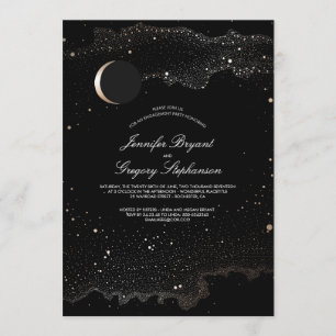Invitation Croissant de lune et partie de fiançailles