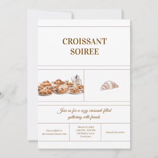 Invitation Croissant Minimaliste (Devant)