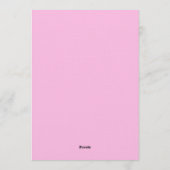 Invitation Croissant rose brunch d'anniversaire (Dos)