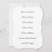 Invitation Croix 3D dorée avec anneaux de mariage (Dos)