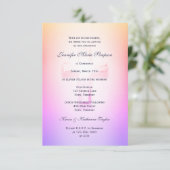 Invitation Croix arc-en-ciel légère de confirmation (Debout devant)