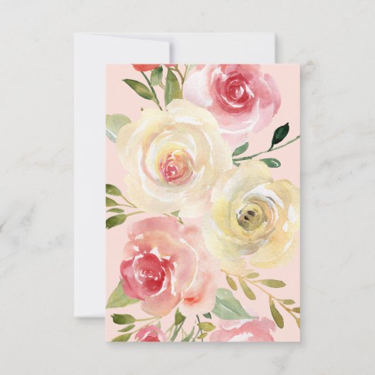 Invitation Croix blanche catholique et fleurs Confirmation (Dos)