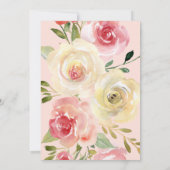 Invitation Croix blanche catholique et fleurs Confirmation (Dos)