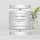 Invitation Croix Blanche Diamond Girls White First Communion (Debout devant)